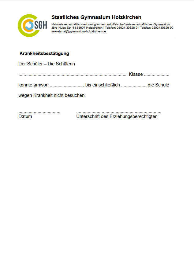 Krankheitsbestaetigung